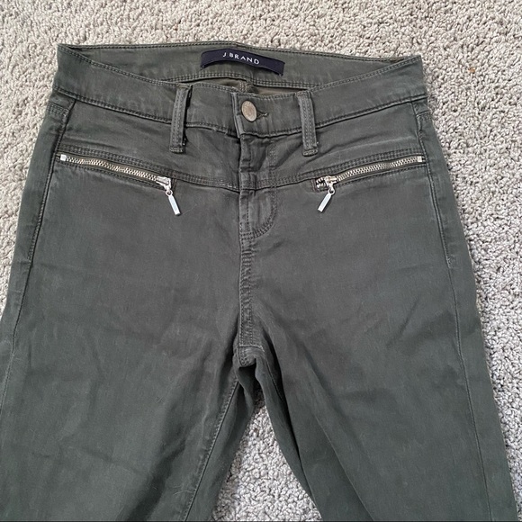 J Brand Miranda Zip Skinny in Caledon Green - Picture 12 of 12